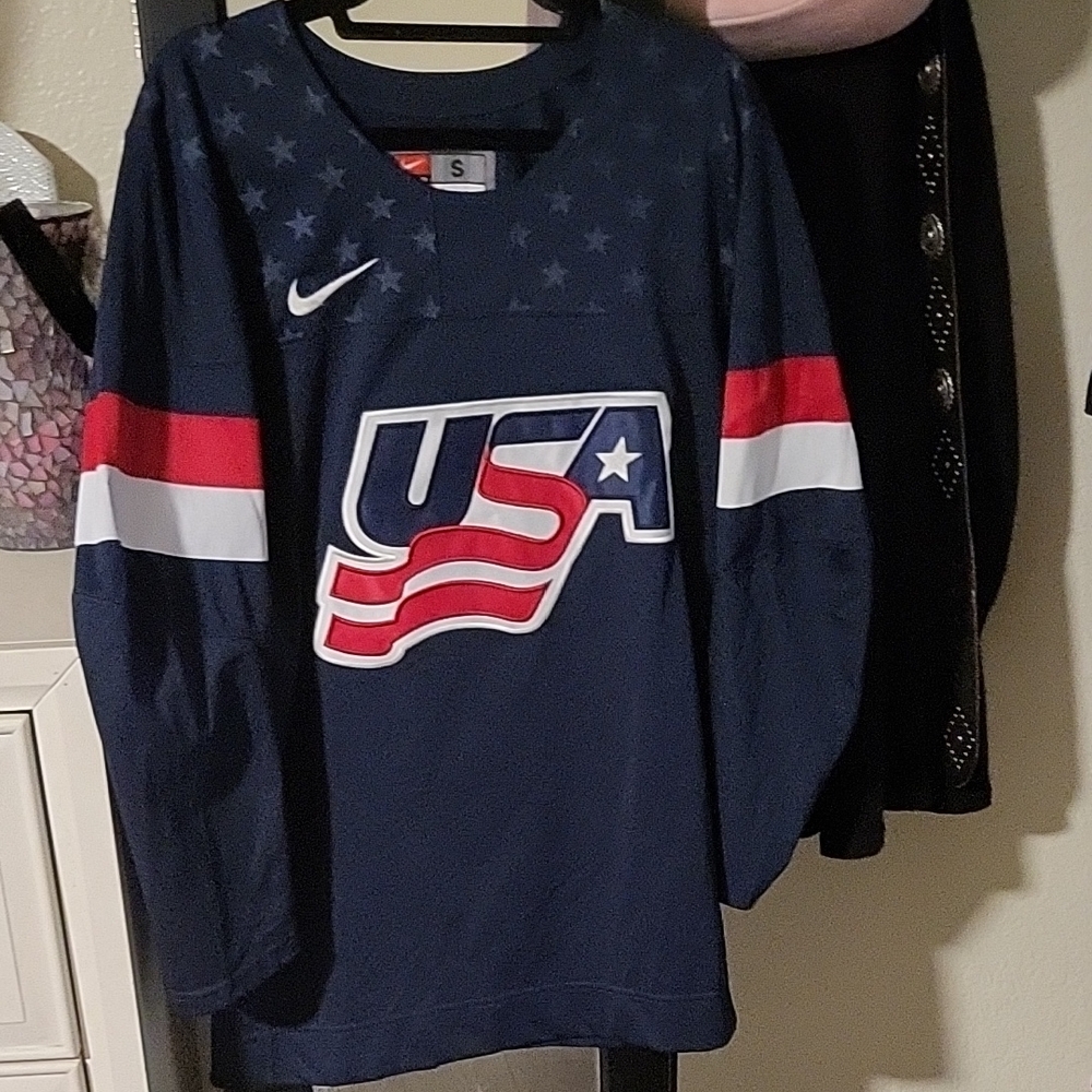 Nike USA Hockey Jersey - Navy, Red & White
